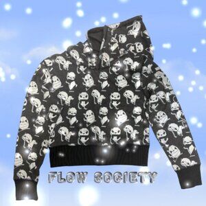 [Flow Society] Panda Cropped Hoodie Size L (14-16)